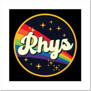 Rhys // Rainbow In Space Vintage Style Posters and Art